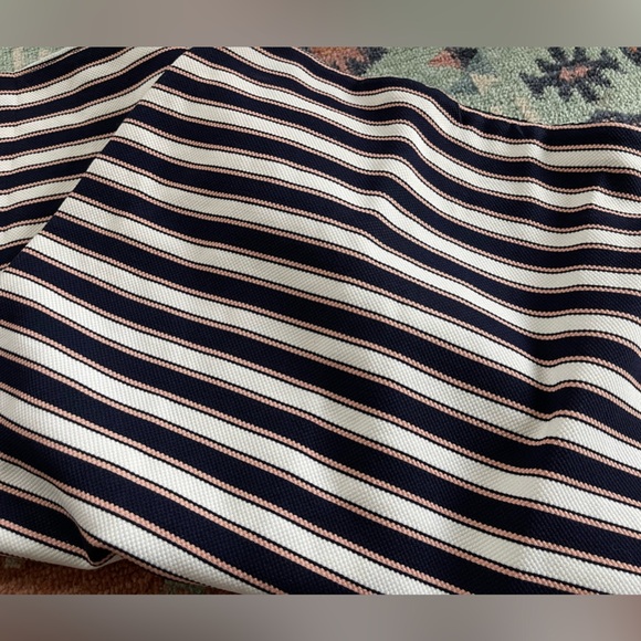 Lovers + Friends, Reformation Bodycon Pencil Striped Skirt,Navy & Pastel—XS••• - Picture 7 of 16